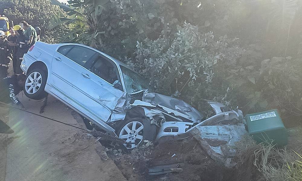 Tânăr fără permis izbit într-un pod tânăr fără permis
