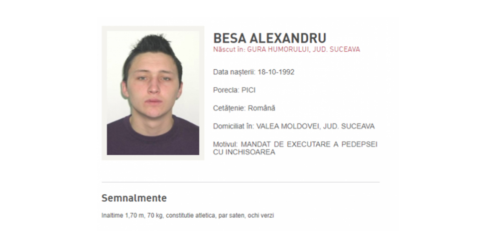 Criminalul polițistului are un frate dat în urmărire internațională Criminalul polițistului are un frate dat în urmărire internațională