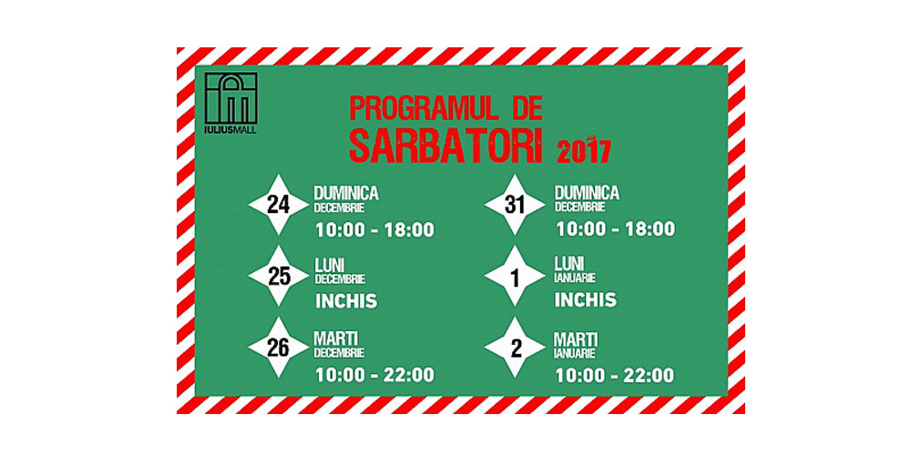 Programul Iulius Mall de sărbători programul-iulius-mall-de-sarbatori