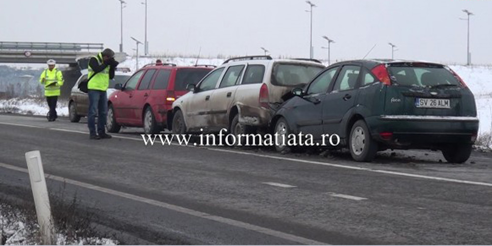 (FOTO) Coliziune în lanț aproape de „Zidul Morții” din Suceava (FOTO) Coliziune în lanț aproape de „Zidul Morții” din Suceava