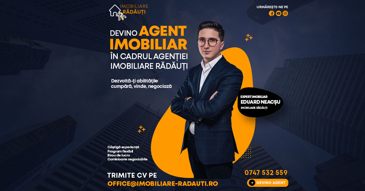 <strong>Ai căutat o carieră în imobiliare? Alătură-te echipei de succes Imobiliare Rădăuți</strong> <strong>Ai căutat o carieră în imobiliare? Alătură-te echipei de succes Imobiliare Rădăuți</strong>