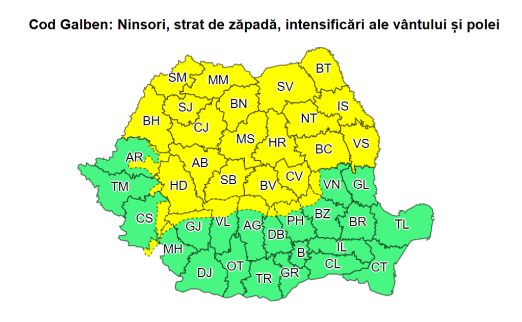Vineri dimineața rămân închise, din cauza căderilor de zăpadă, opt drumuri naționale din Suceava și Botoșani. Continuă să ningă în Moldova, dar și în toată Transilvania. Risc de polei. Vineri dimineața rămân închise, din cauza căderilor de zăpadă, opt drumuri naționale din Suceava și Botoșani. Continuă să ningă în Moldova, dar și în toată Transilvania. Risc de polei.