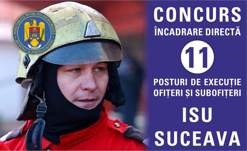 ISU Suceava Recrutează Ofițeri și Subofițeri pentru Consolidarea Echipei de Intervenție