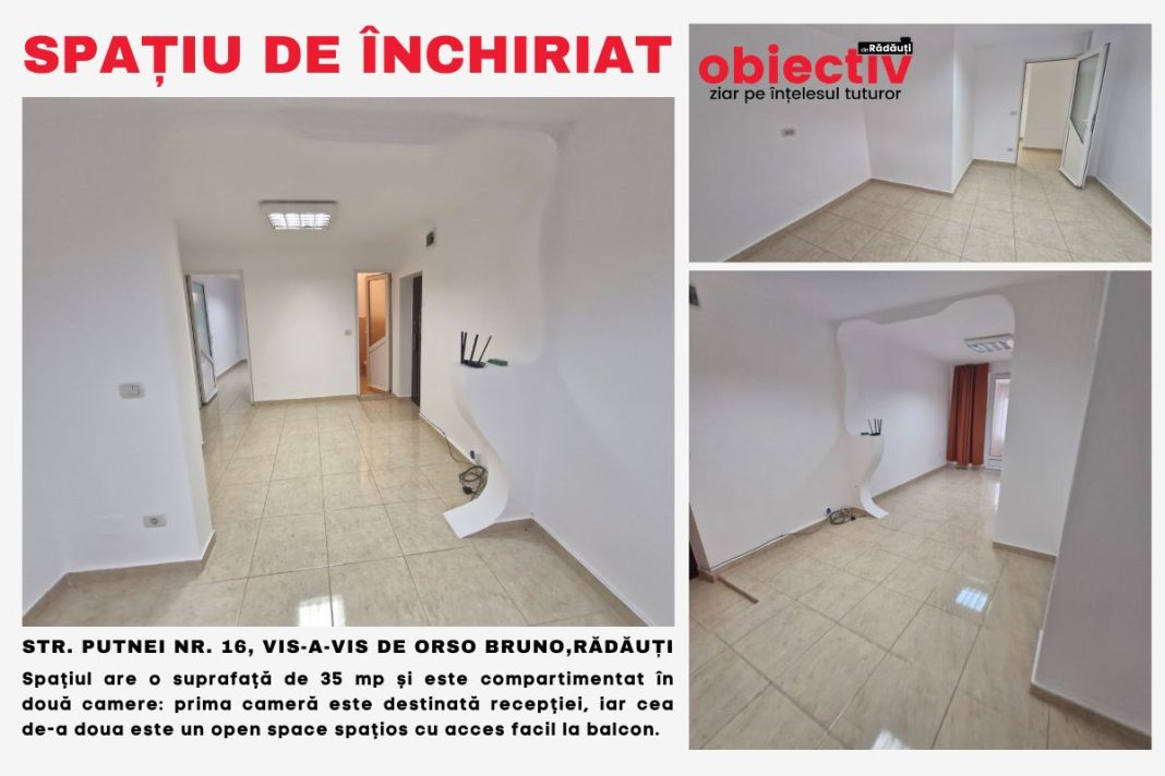 Spatiu Comercial de Inchiriat 35 MP Putnei Obiectiv de Radauti